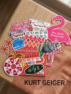 Kurt Geiger Keychain & Stickers Set